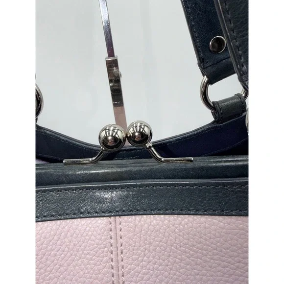 Coach Laura Spectator Tri-Color Pebbled Leather Shoulder Bag Lavender - Picture 6 of 14